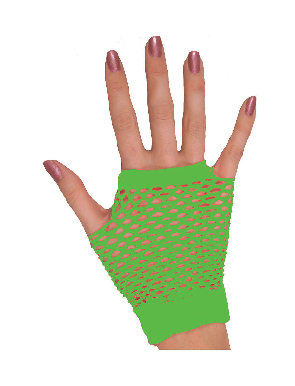 Korte vingerloze nethandschoenen Evi neon groen - Image 2