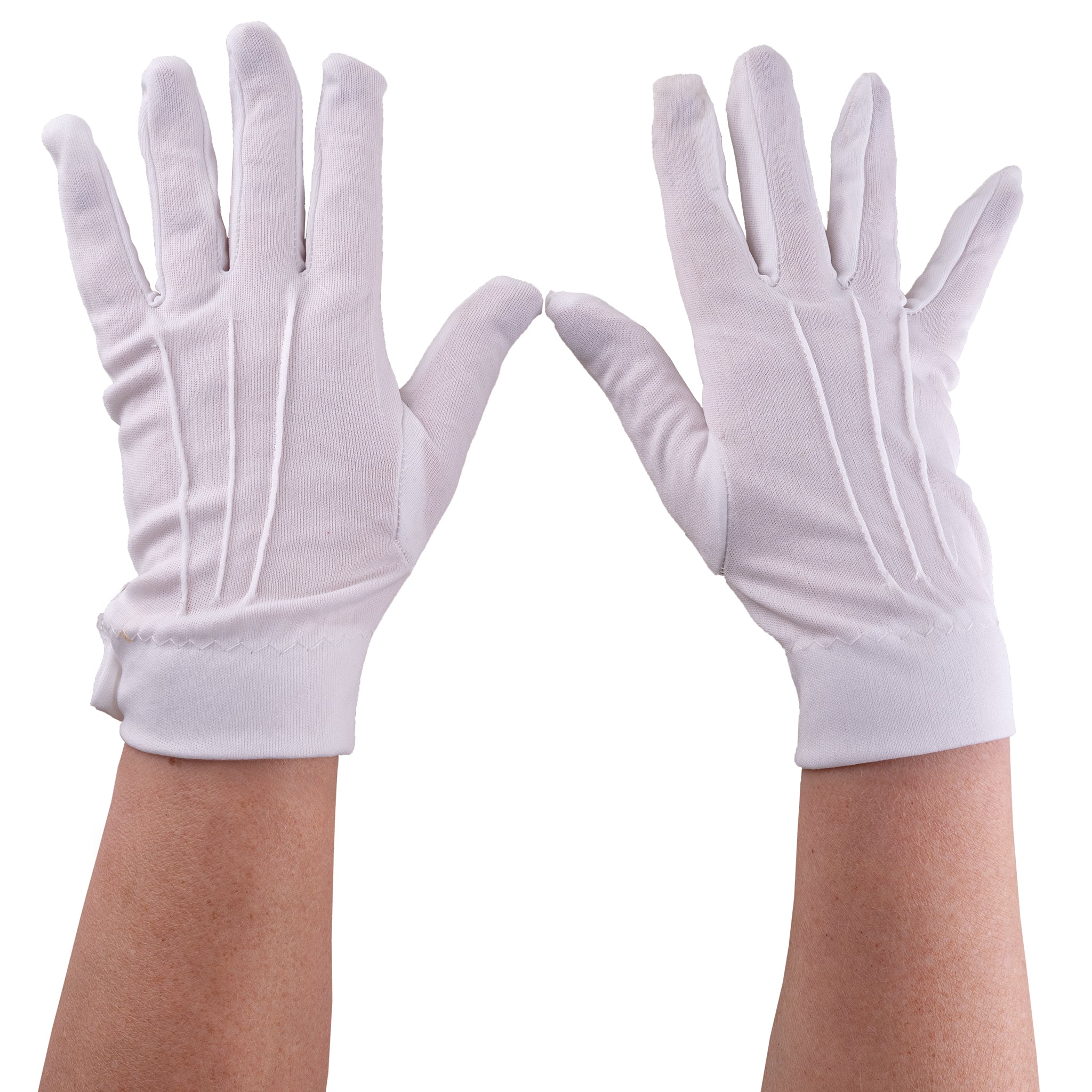 Korte witte handschoenen