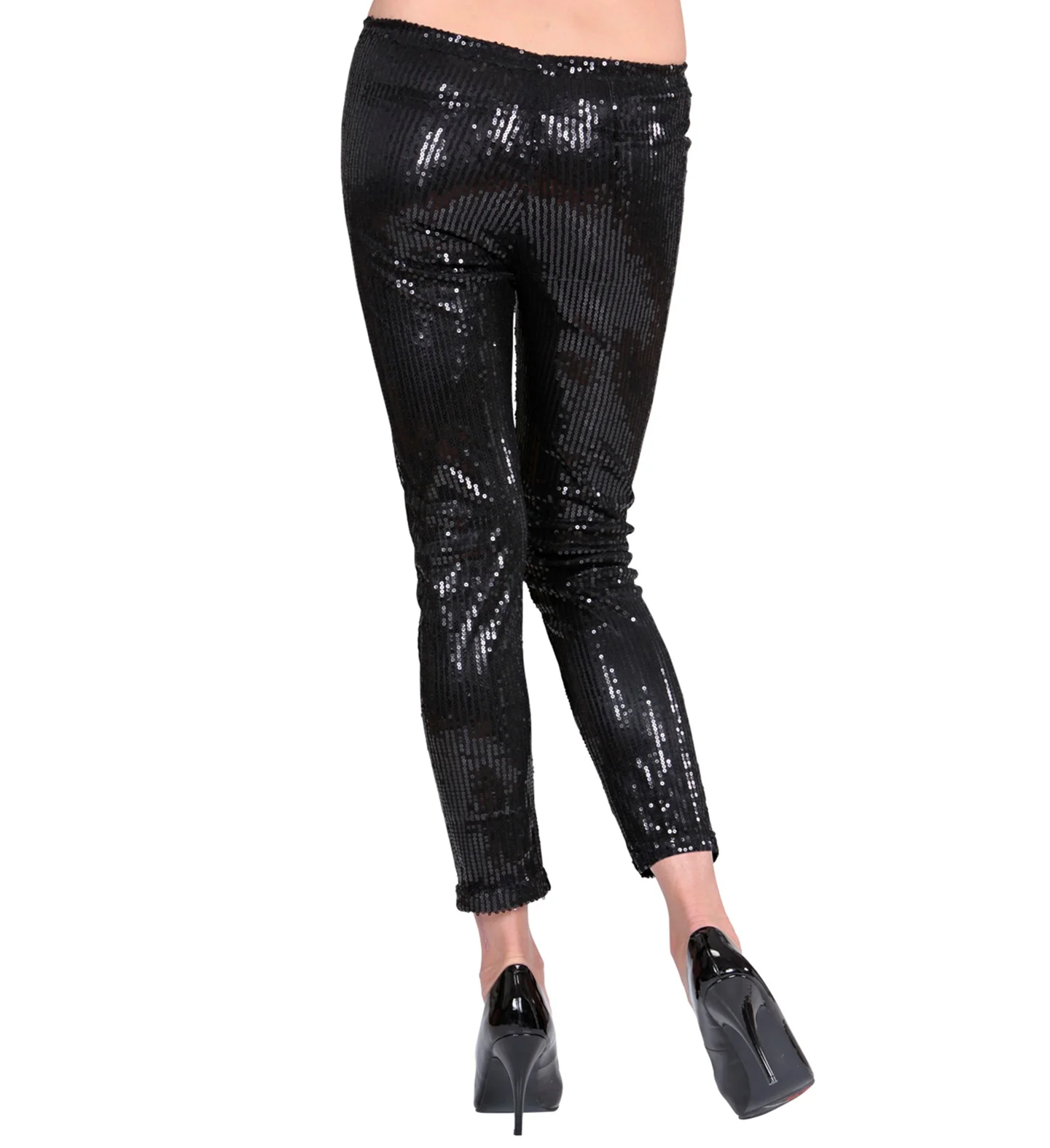 Zwarte glitter legging met pailletten - Image 2