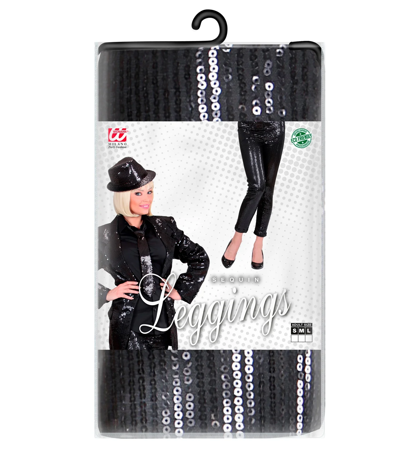 Zwarte glitter legging met pailletten - Image 5