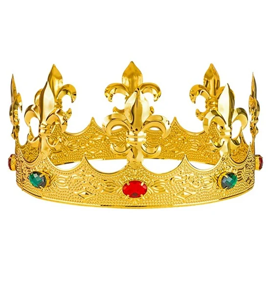 Kroon metaal goud met edelstenen haarband Mats - Image 3