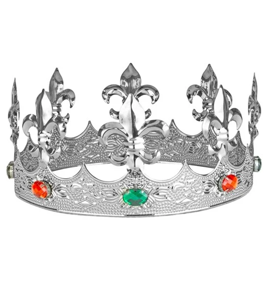 Kroon metaal zilver met edelstenen haarband Yara - Image 4