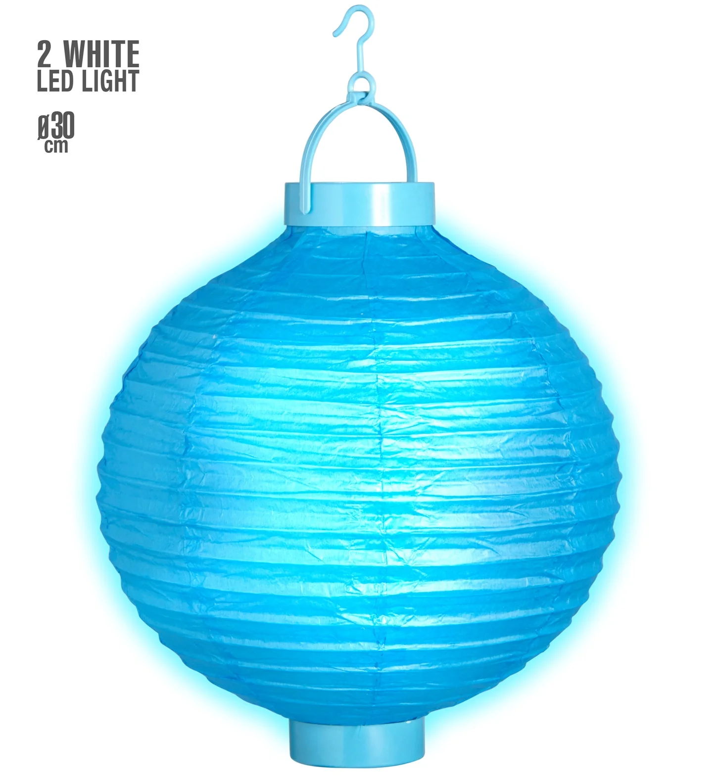 Lampion Met Licht 30Cm Blauw - Image 3