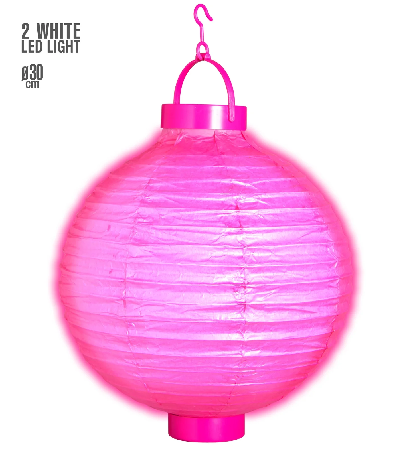 Lampion Met Licht 30Cm Roze - Image 3