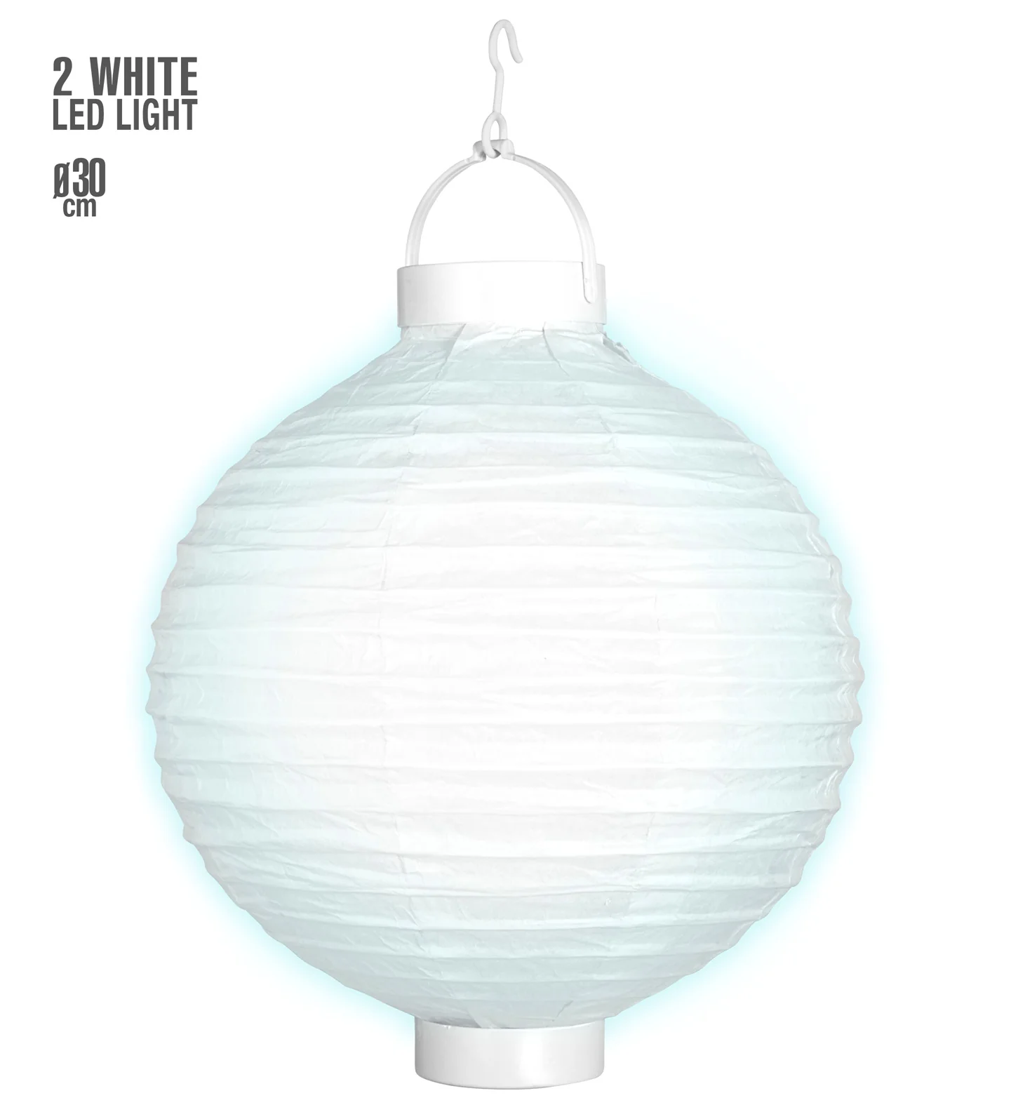 Lampion Met Licht 30Cm Wit - Image 3