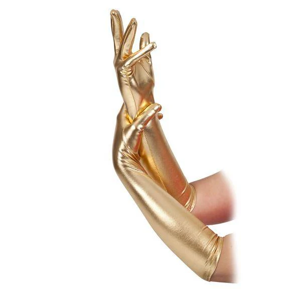 Lange handschoenen in goud