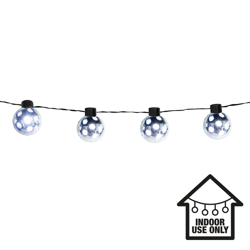 LED lichtsnoer Partybal zilver - Image 2