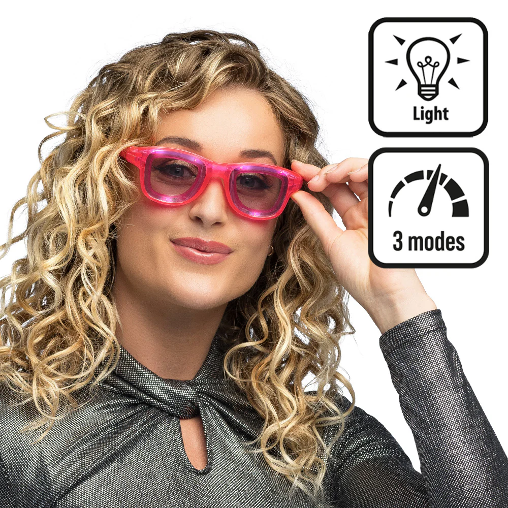 LED partybril Blink roze - Image 2