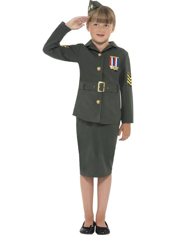 Leger officieren kostuum meisje