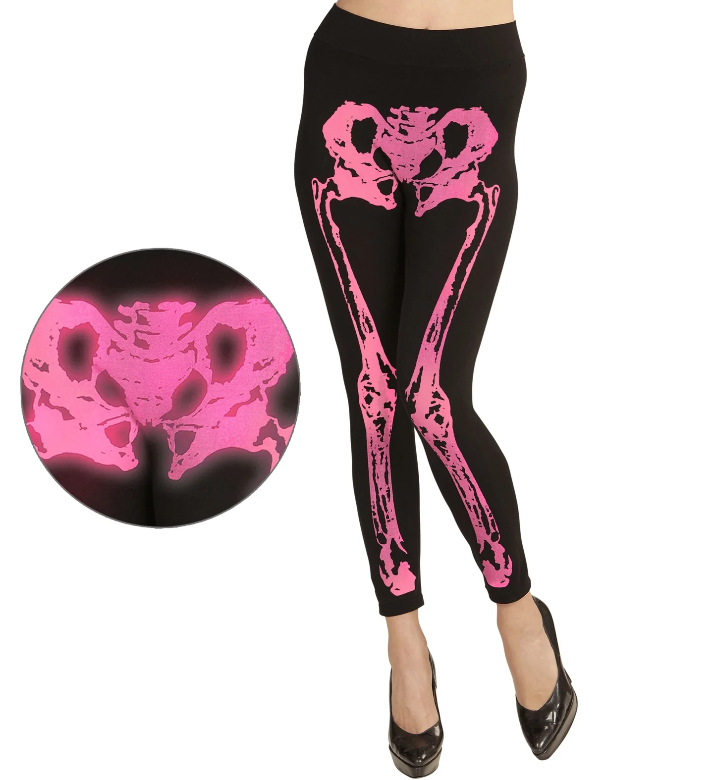 Legging skelet neon roze - Image 2
