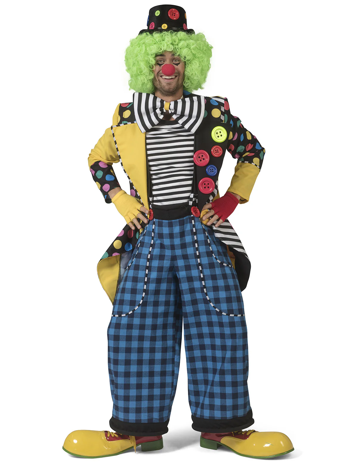 Clownsjas Brian met gestreepte strik