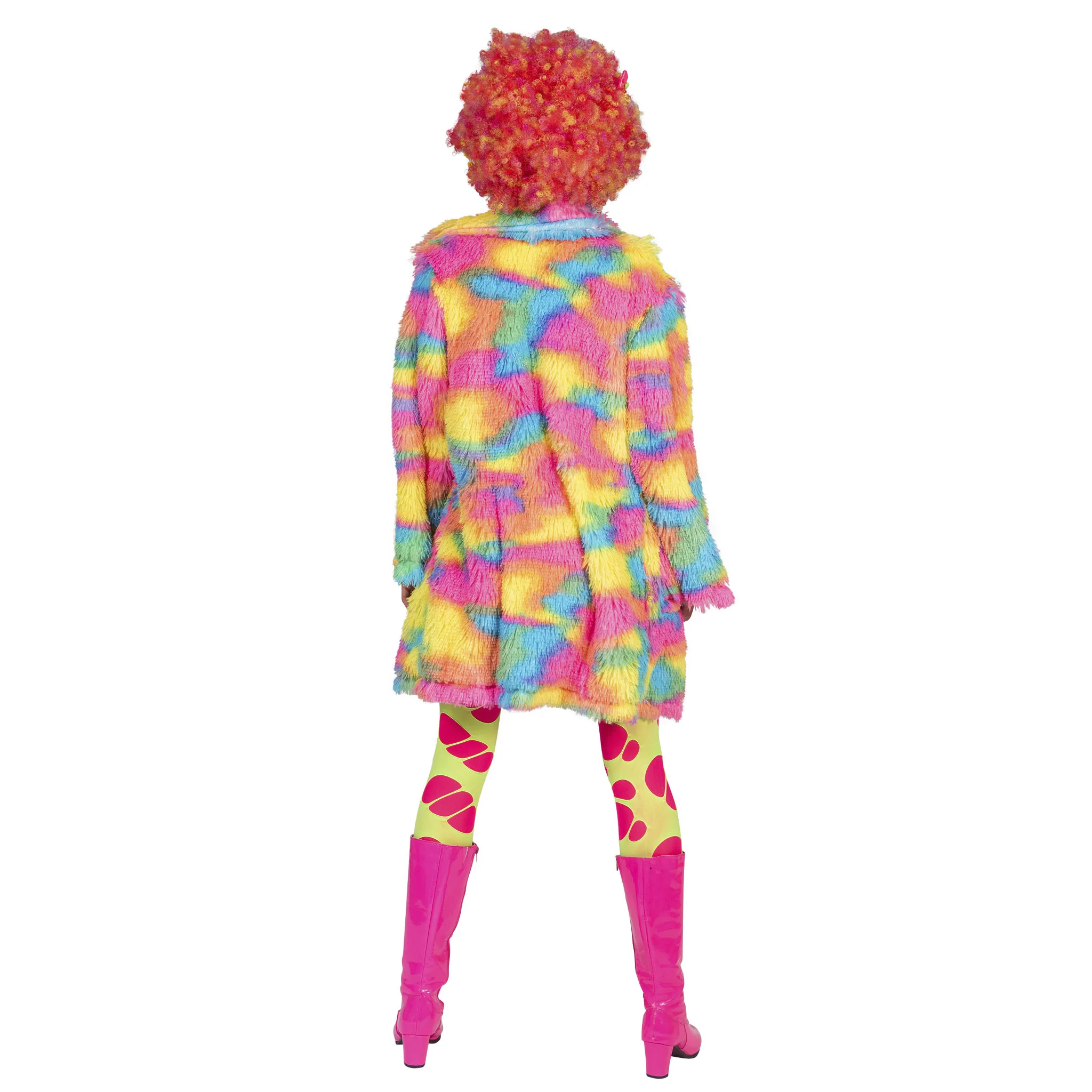 Fuzzy nep bontjas Nina in regenboog kleuren - Image 3