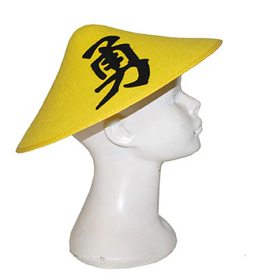 Gele Chinese hoed met opdruk - Image 3