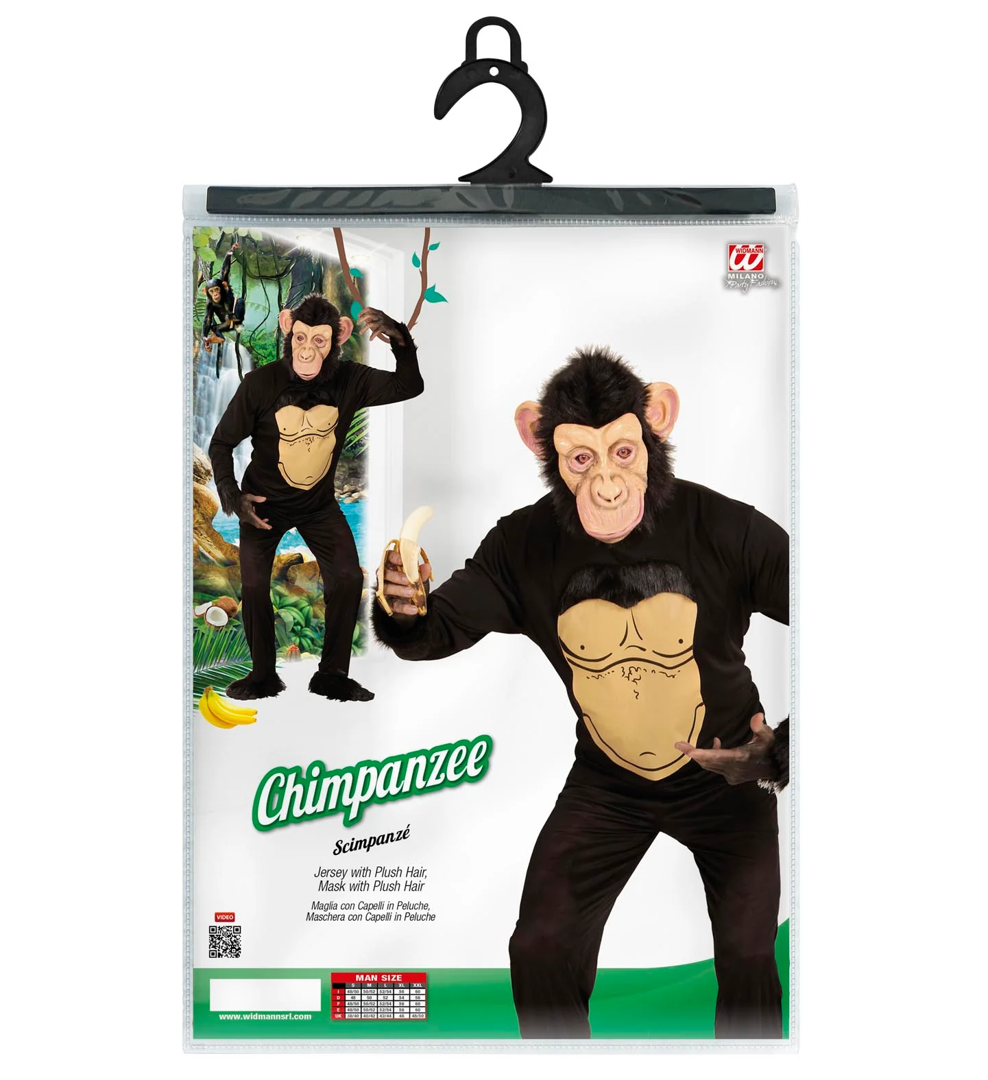 Luxe Chimpansee sweater met masker voor carnaval - Image 4