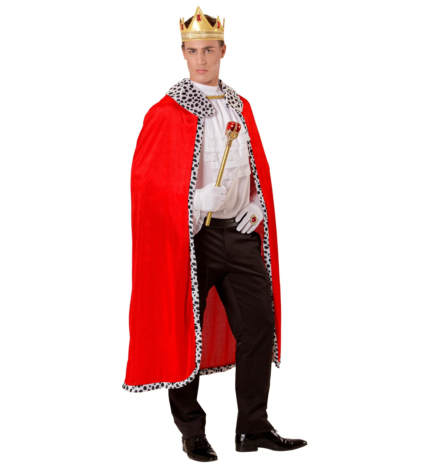 Koningsmantel met kroon rood - Image 2