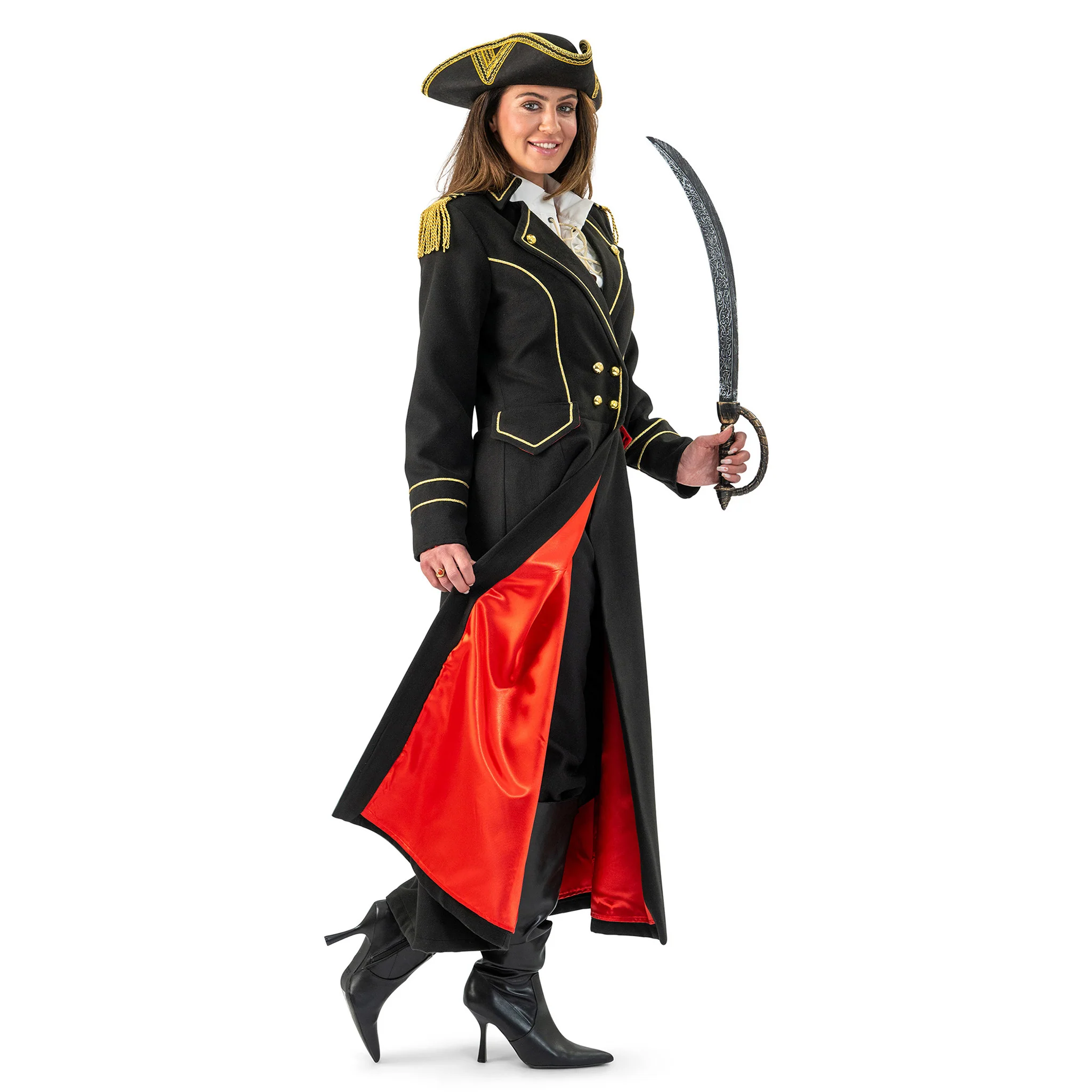 Luxe piraten jas zwart dames Liv - Image 4