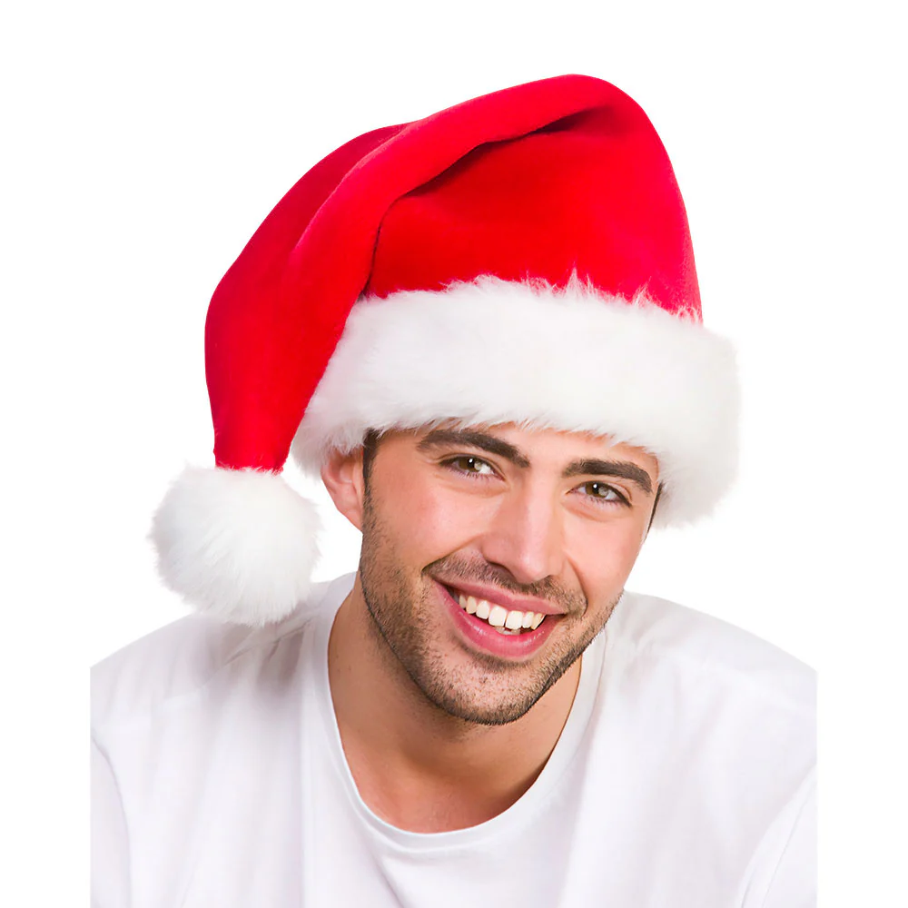 Pluche kerstmuts Santa
