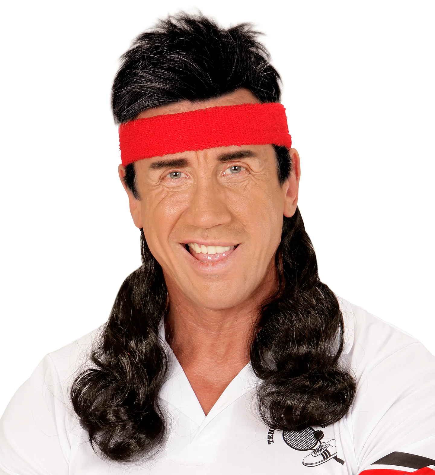 Zweetband rood met haar - Image 2