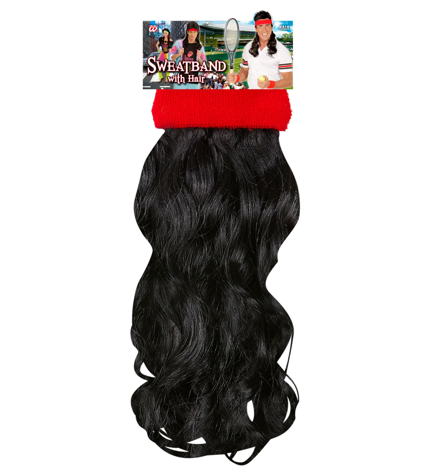 Zweetband rood met haar - Image 5