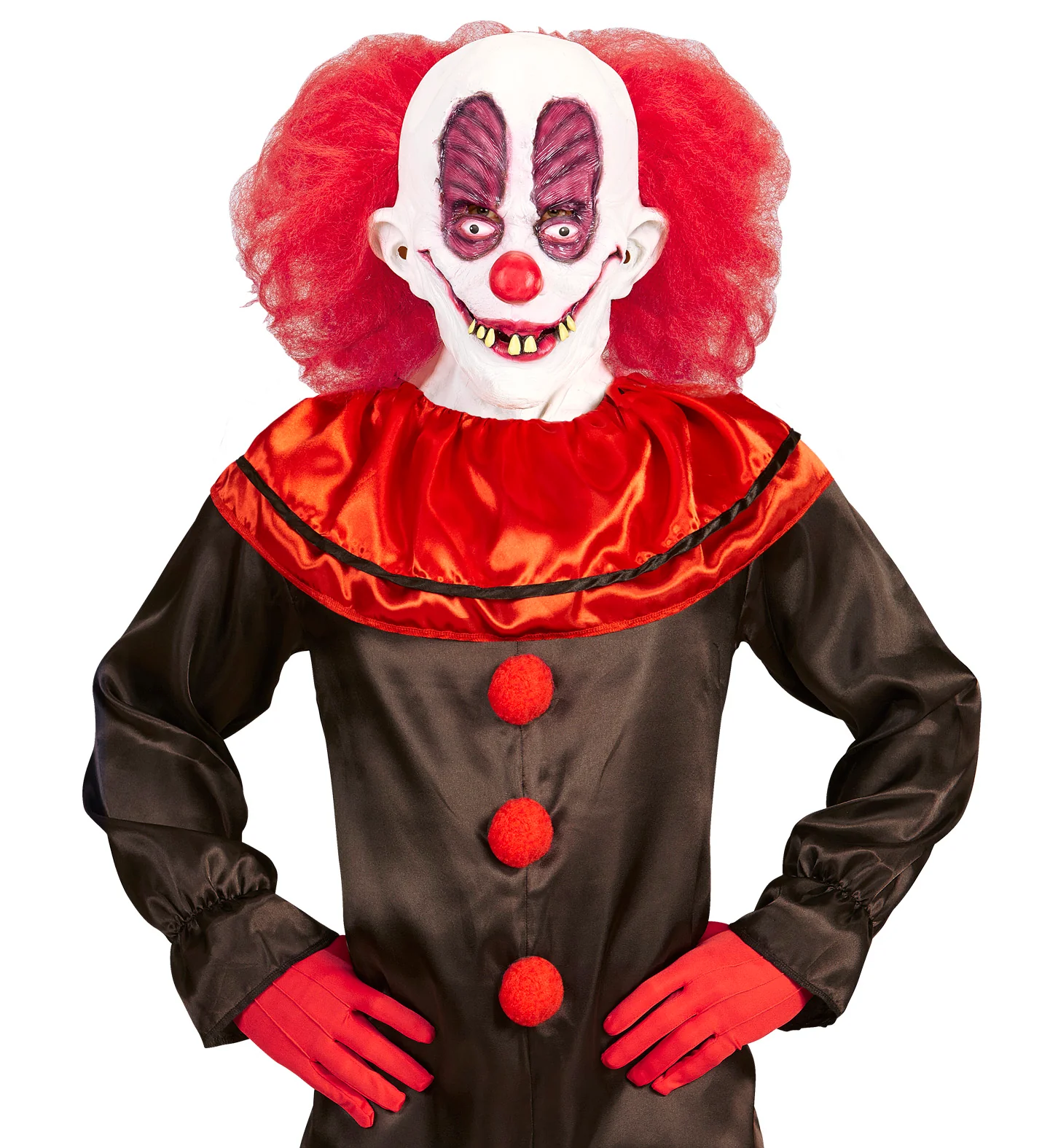 Masker clown bassie met haren - Image 3