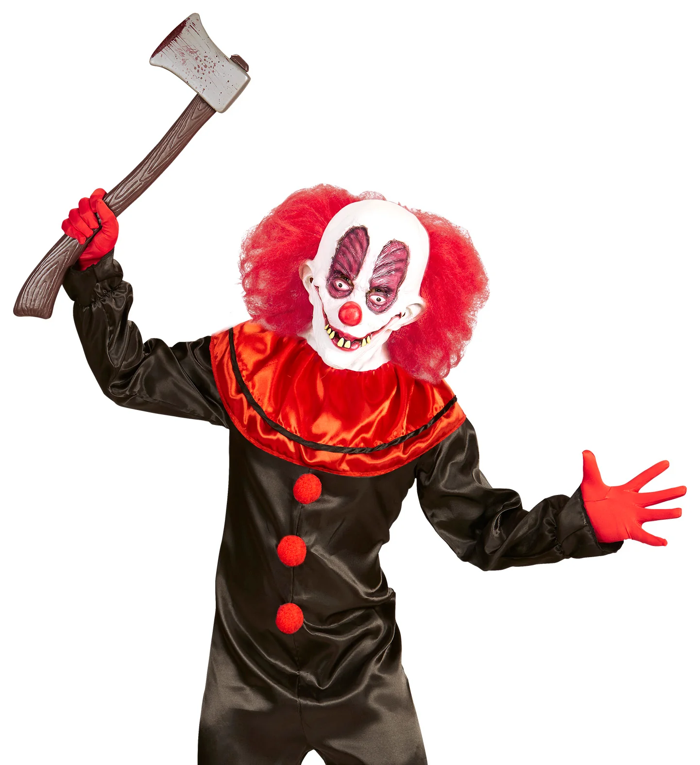 Masker clown bassie met haren - Image 4