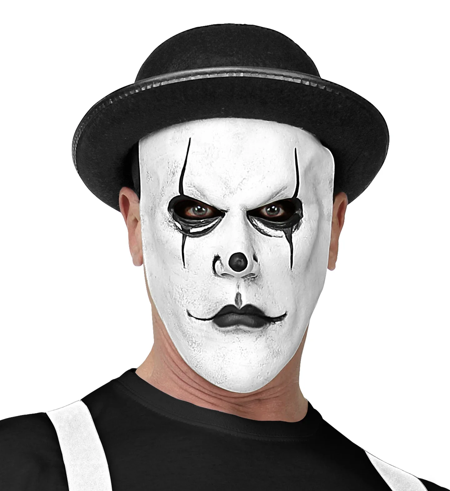 Masker griezel clown met bolhoed