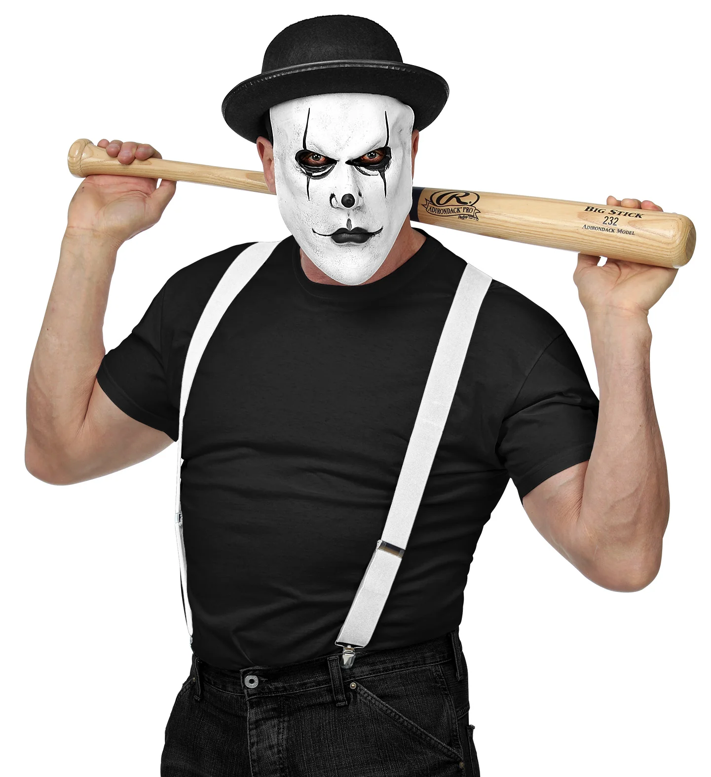 Masker griezel clown met bolhoed - Image 3