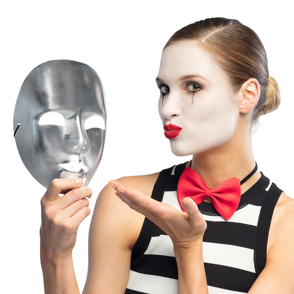 Masker Mime zilver - Image 2
