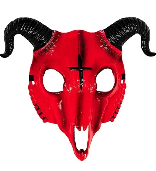 Masker satanische ram rood hard plastic Vera - Image 3