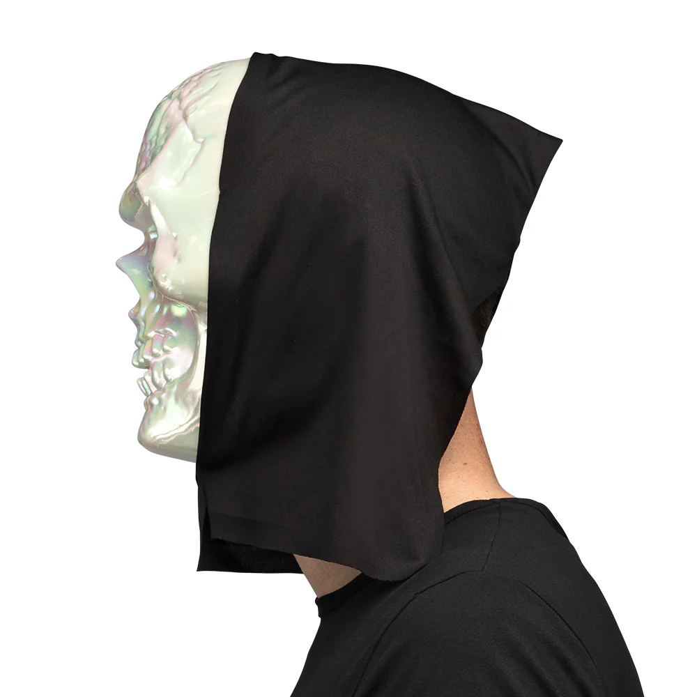 Masker Skull pearl met kap - Image 3