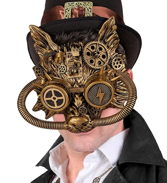 Masker steampunk goud Fleur - Image 2