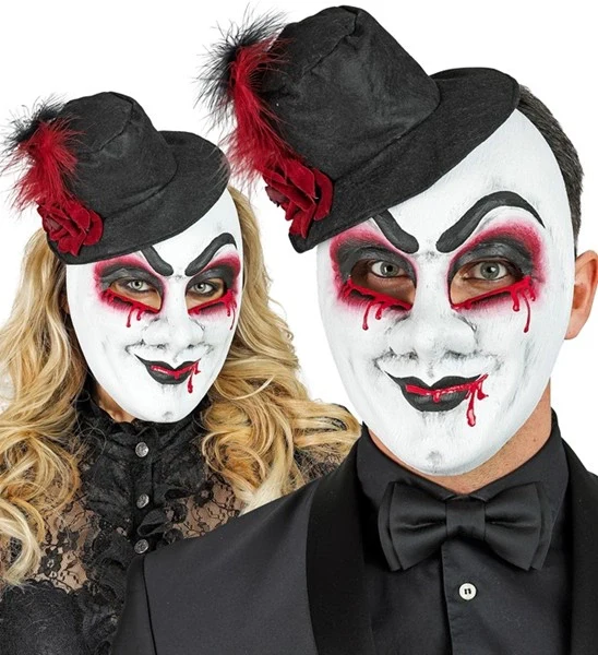 Masker theater bloedende man met hoed Niek - Image 4