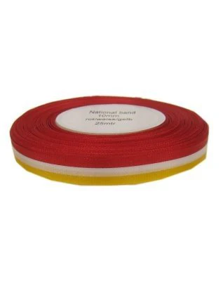 Medaille lint rood/wit/geel