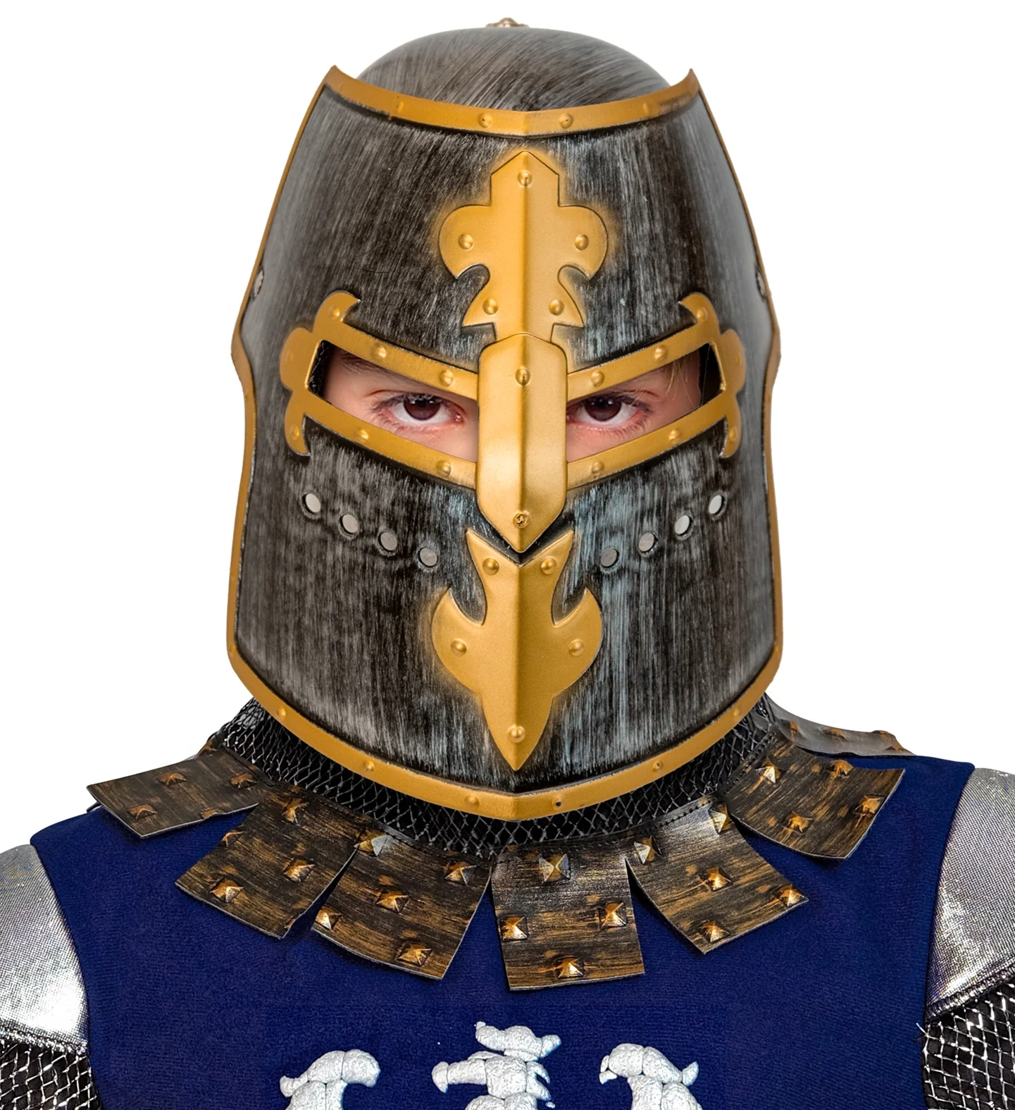 Middeleeuwse ridder helm met vizier kind - Image 2