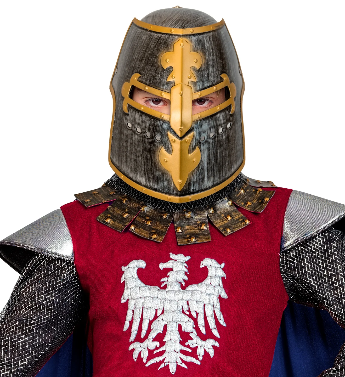 Middeleeuwse ridder helm met vizier kind - Image 3