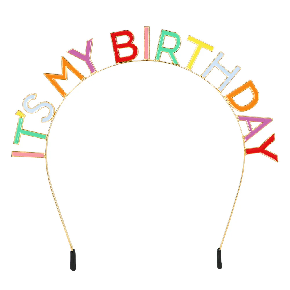 Metalen diadeem 'It's my birthday'