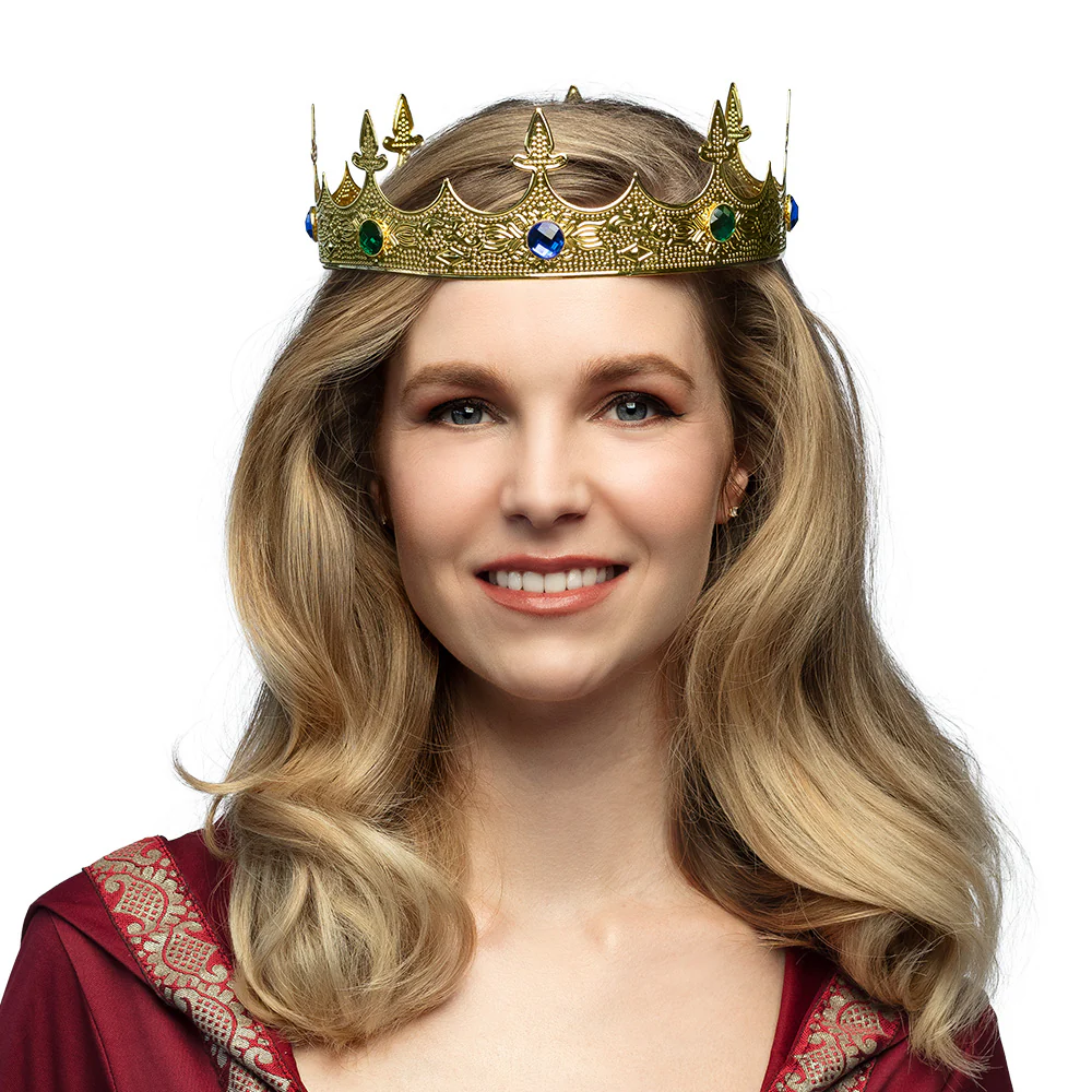 Metalen kroon Royalty goud - Image 3