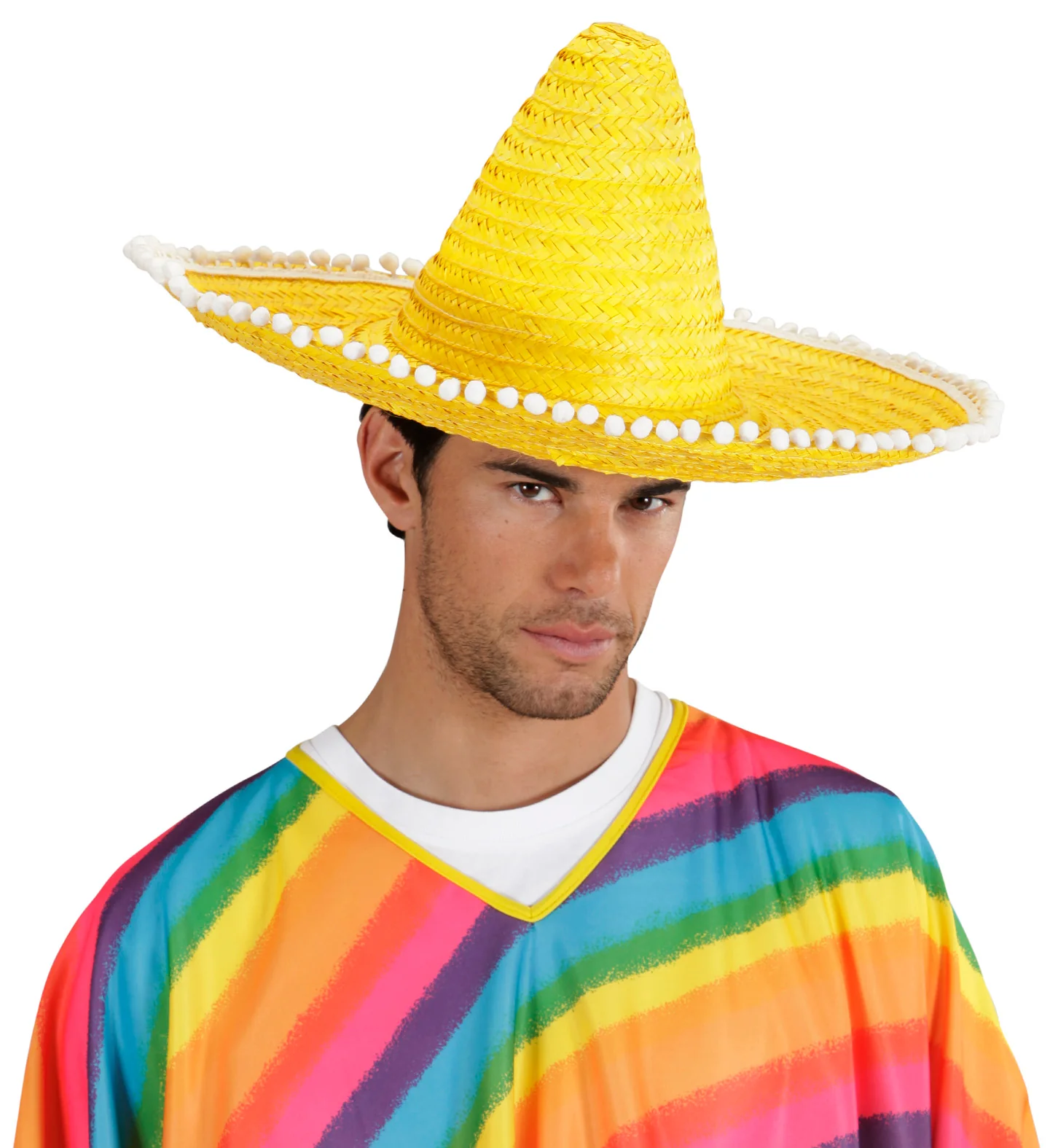Mexicaanse sombrero geel met bolletjes - Image 3