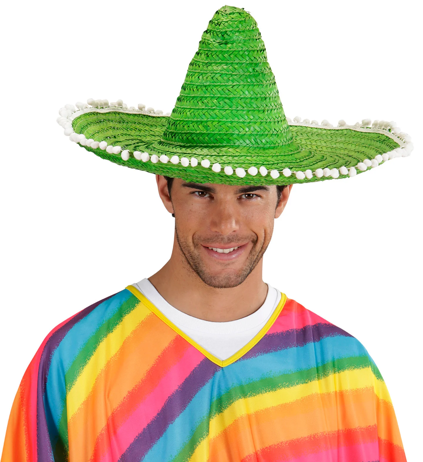 Mexicaanse sombrero groen met bolletjes - Image 2