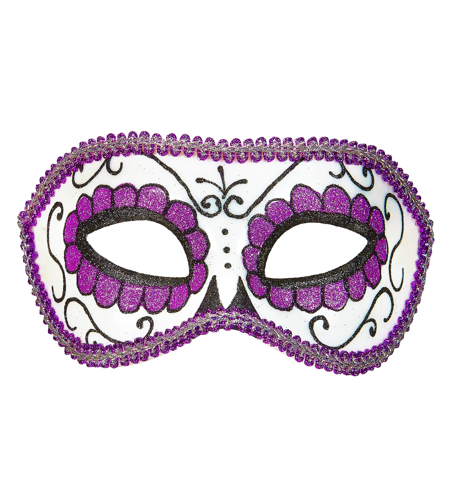 Mexicaanse oogmaskers paars met zwart