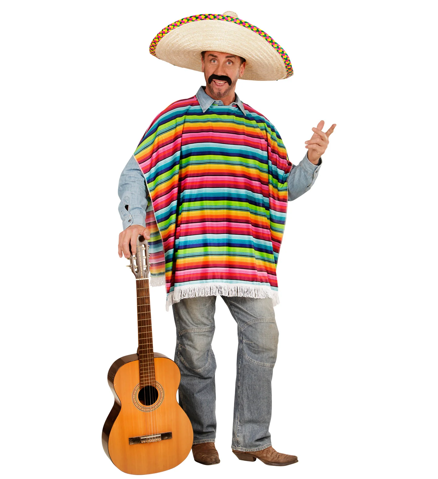 Mexicaanse poncho volwassenen - Image 2