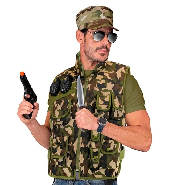 Militair camouflage vest kostuum Lynn volwassenen - Image 2