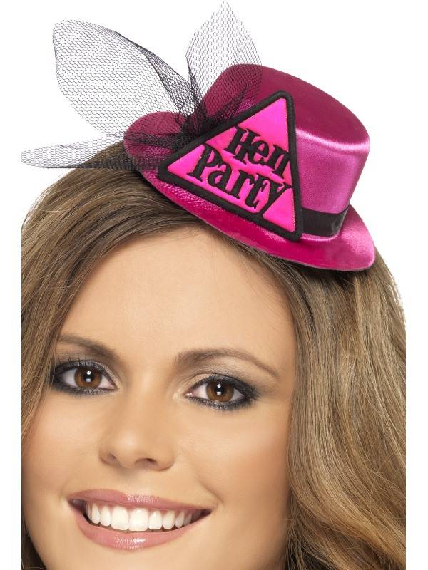 Mini hoedje hen party in roze