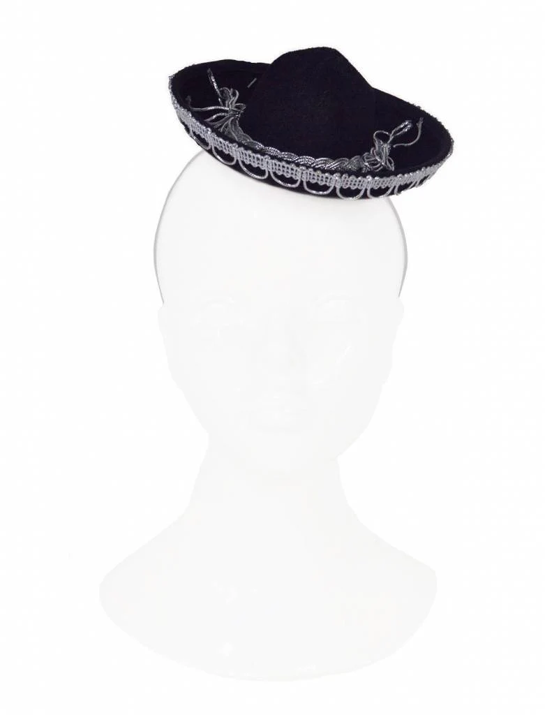 Mini sombrero zwart 17cm - Image 2
