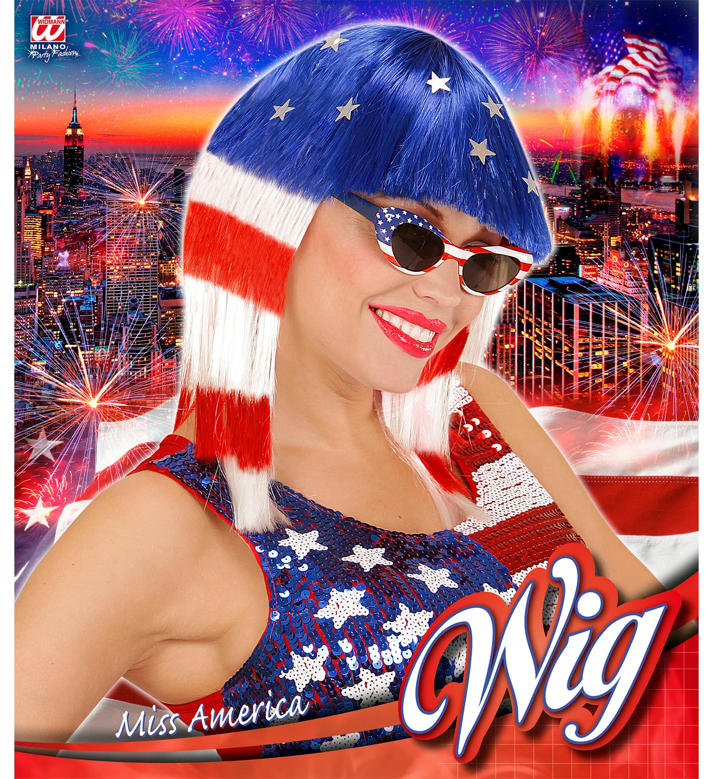 USA pruik Amerika stars - Image 3