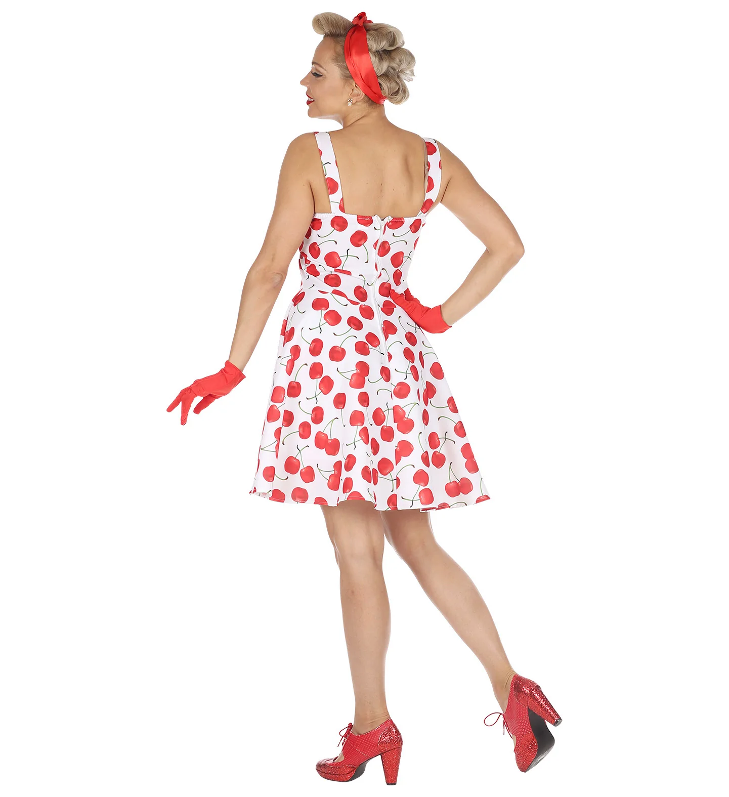 Cherry white jaren 50 jurk - Image 3