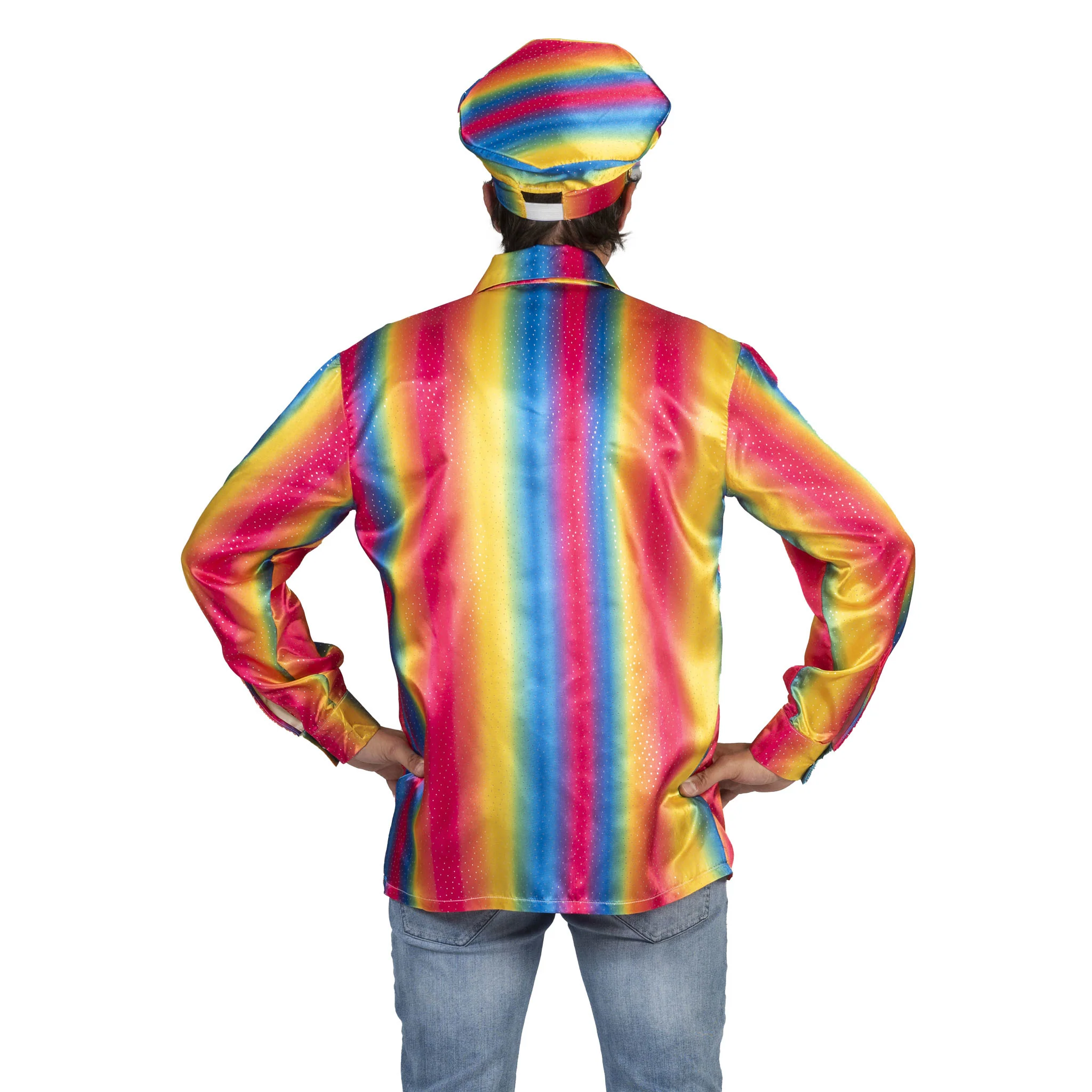 Disco Shirt Rainbow heren - Image 2