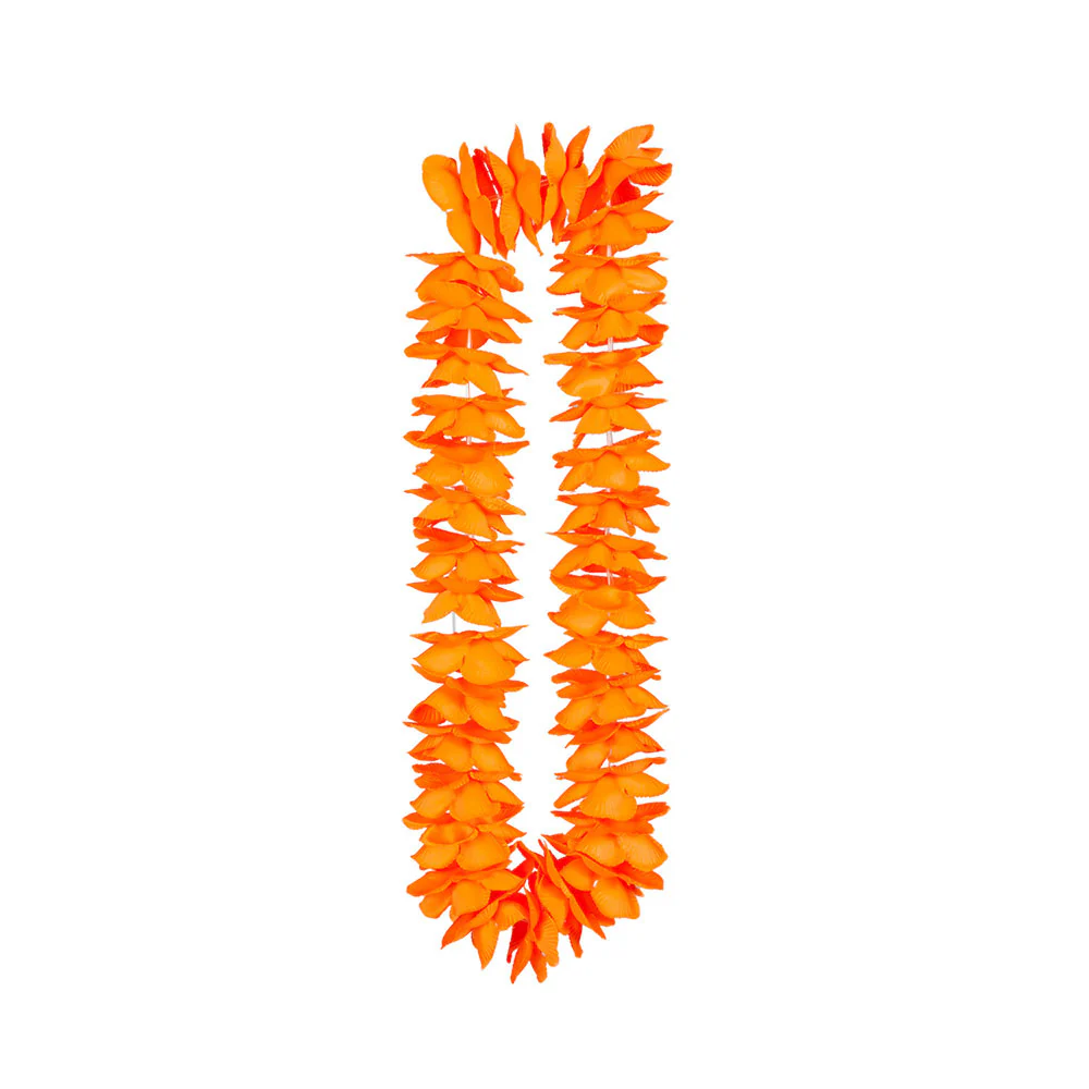 Oranje Hawaii bloemenslinger satijn look - Image 2