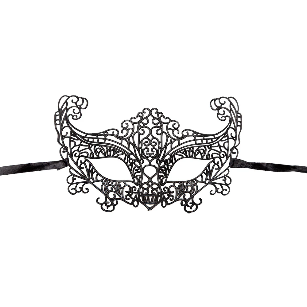 Mooi zwart metaallook masker Annet