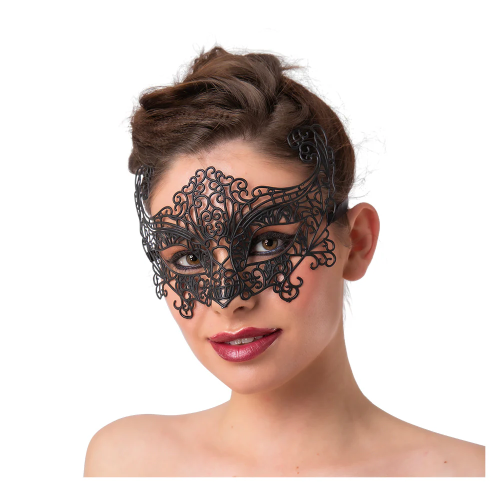 Mooi zwart metaallook masker Annet - Image 2
